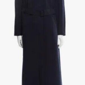 St John ladies long navy coat - size large